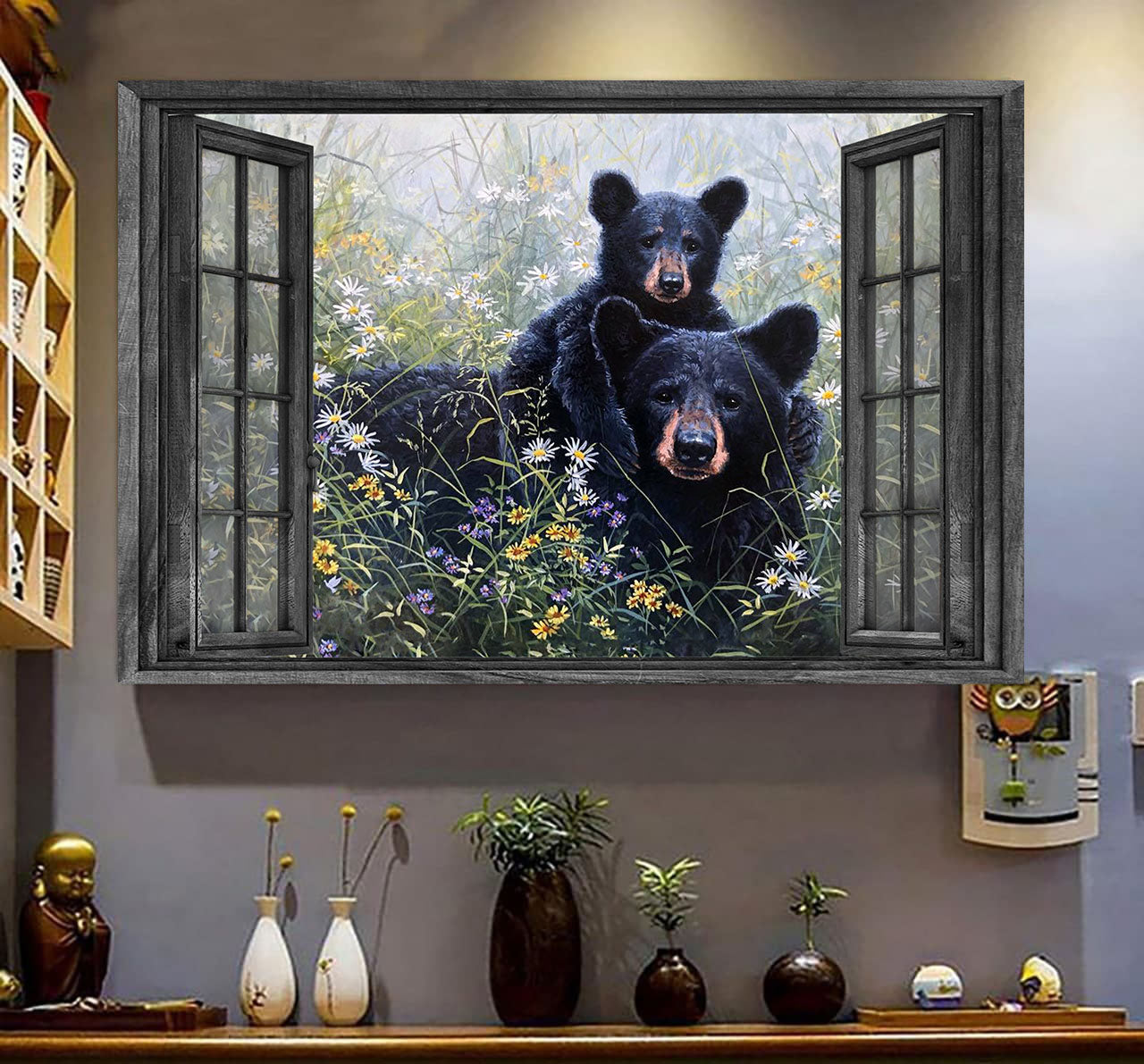 Bear 3D Wall Art Prints 3D Wild Animals Lover Home Decoration Gift Idea Gift Father Day Bear Baby