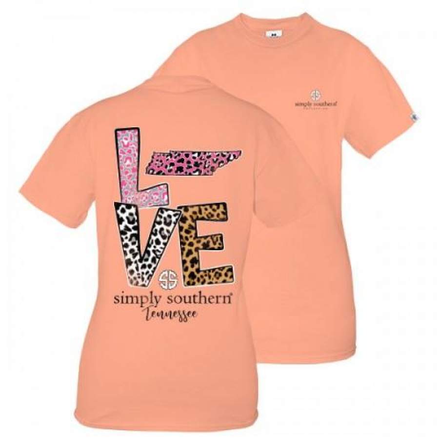 Simply Southern Preppy Love Tennessee Leopard T-Shirt