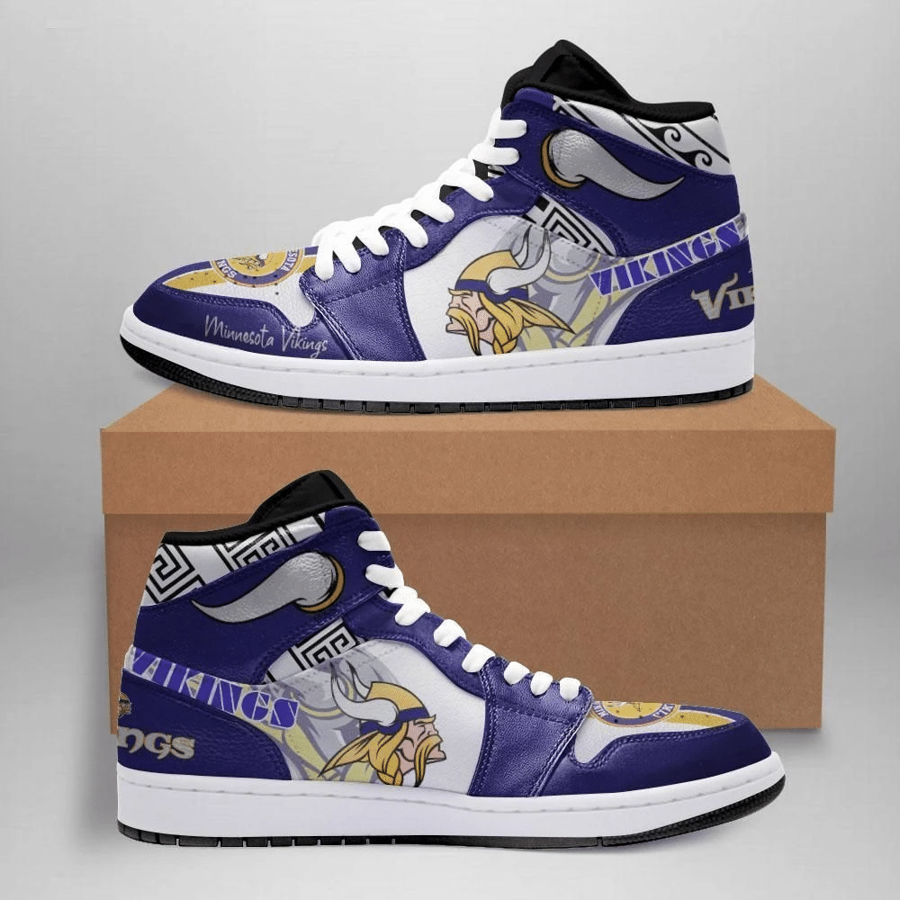 Minnesota Vikings 2 Air Jordan Shoes Sport Sneakers