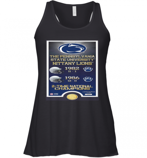 The Pennsylvania State University Nittany Lions 1982 1986 2 Time National Champions Racerback Tank