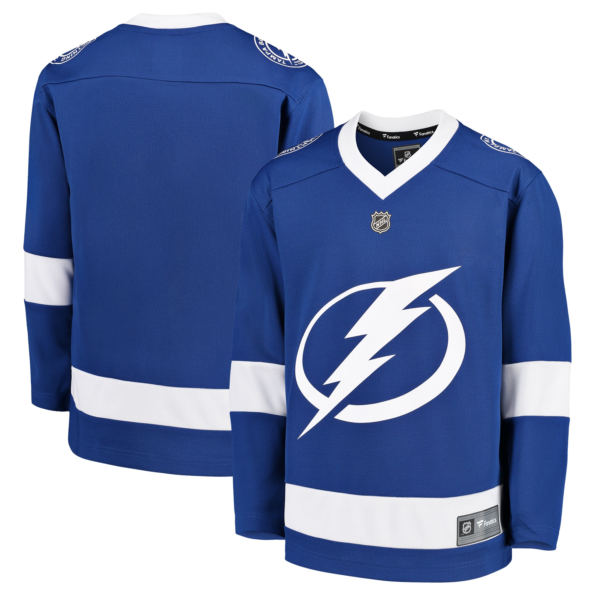 Youth Tampa Bay Lightning Blue Home Blank Jersey