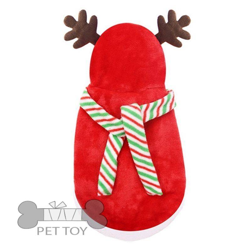 Top Christmas Dog Clothes Pet Autumn Winter Thickened Hoodie For Pet Dogs Puppy Warm Christmas Costume Pet Xmas Party Products