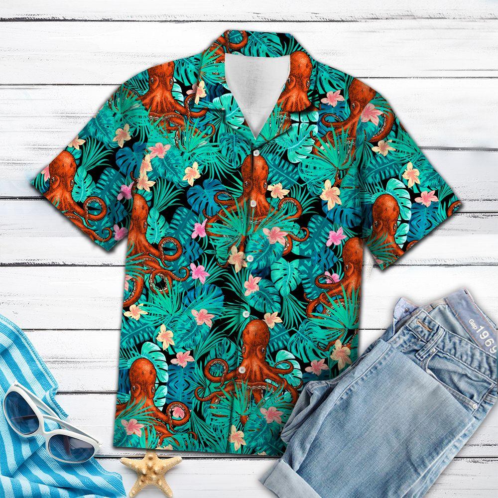 Octopus Tropical Hawaii Shirt For Men Women Ha44669