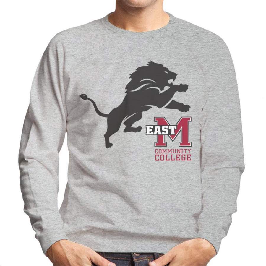 East Mississippi Community College Dark Lion Logo Men’s Sweatshirt