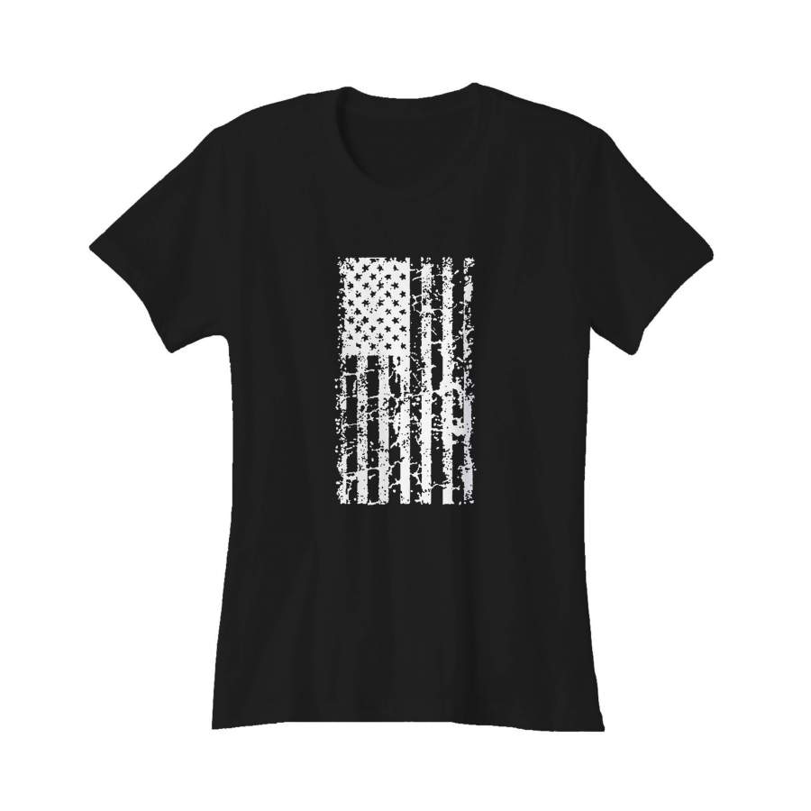 American Flag Vintage Patriotic Punk Anarchy Alternative Rock Women’s T-Shirt