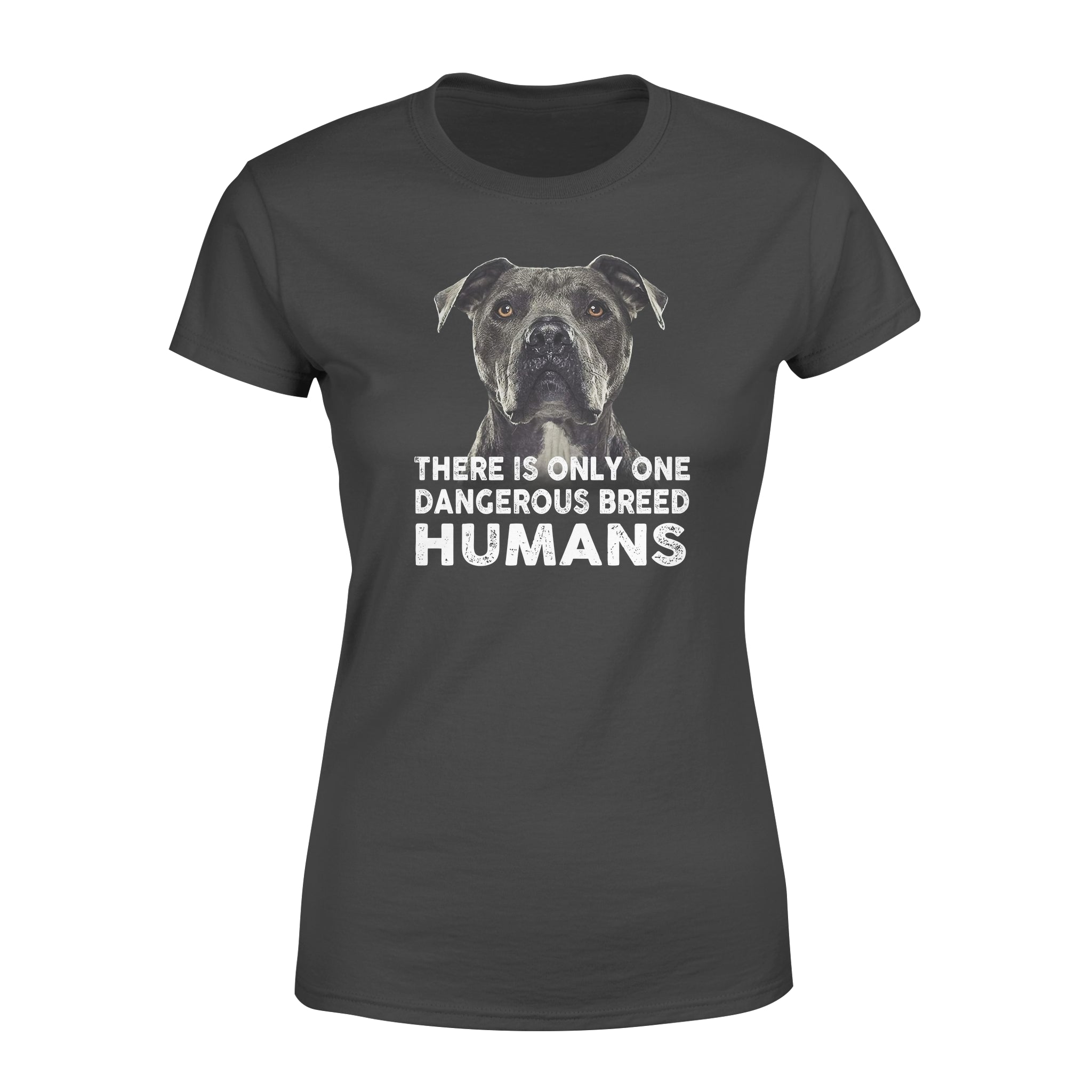 Pitbull There Is Only One Dangerous Breed Humans – Standard Women’s T-shirt