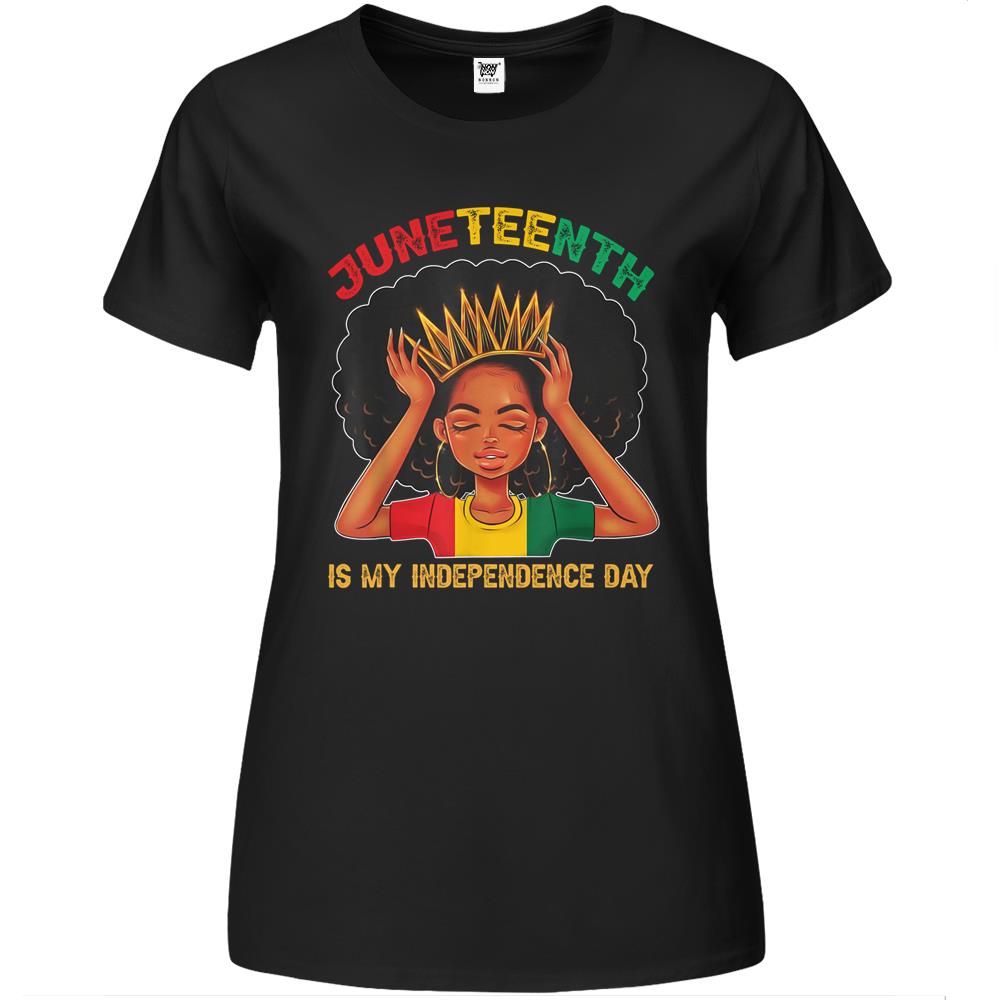 Juneteenth Shirt, Juneteenth Premium Womens T Shirts, Juneteenth Tee Shirts, Juneteenth Is My Independence Day – Black Girl Black Queen Premium Womens T Shirts