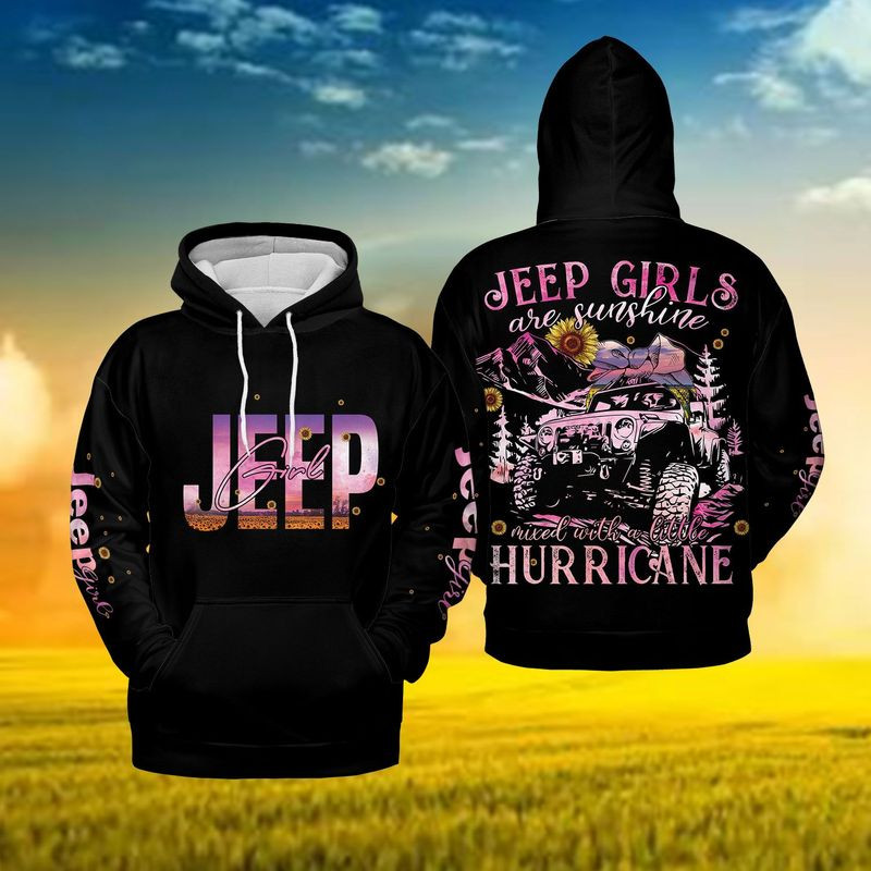 Jp Girls Are Sunshine Mixed With A Little Hurricane Hoodie 3D