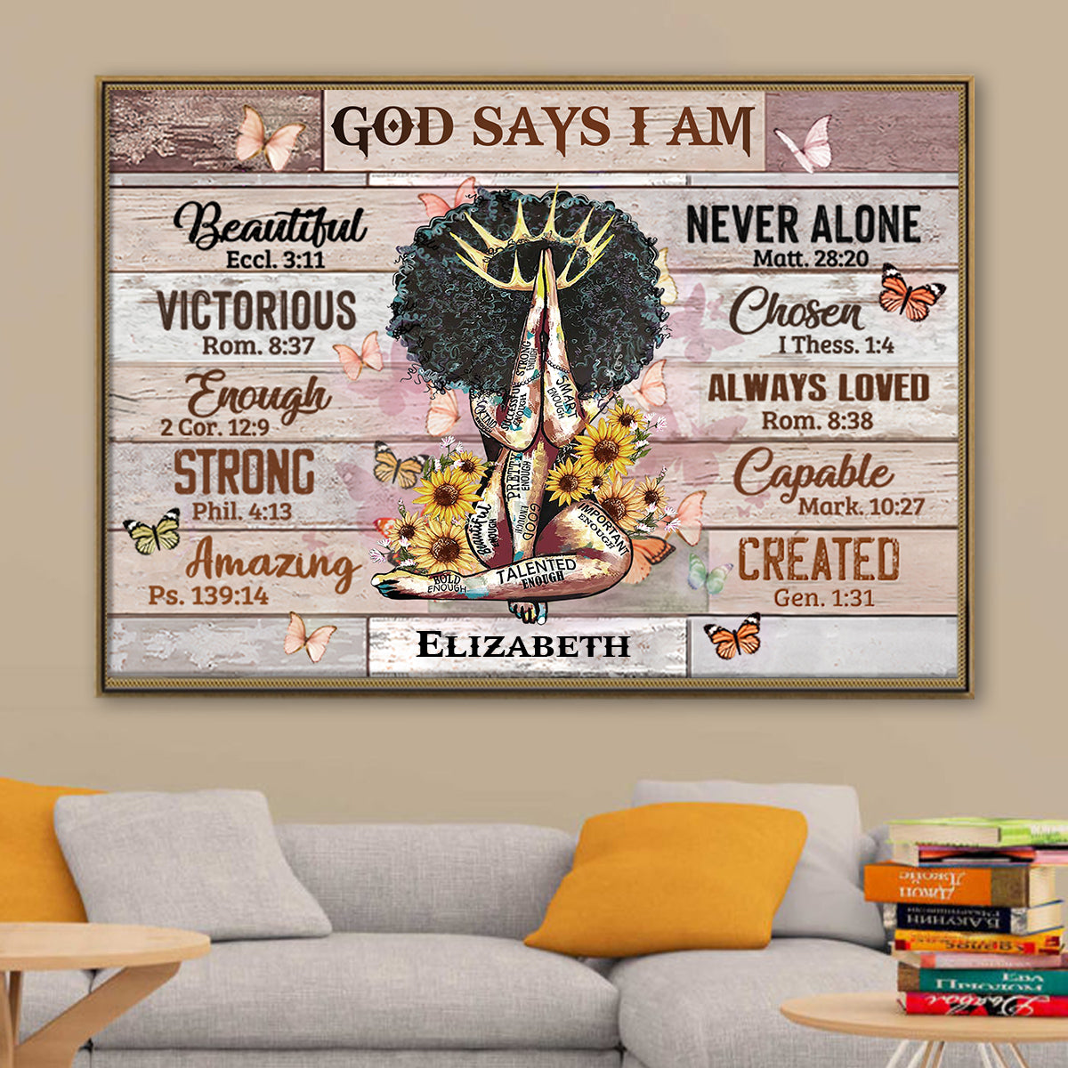 Black Queen, God Say I Am Personalized Poster – Canvas