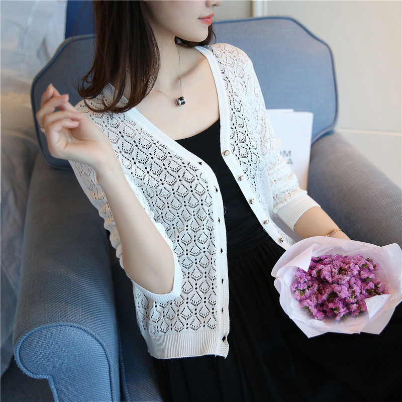 special price, thin knitted sweater, women’s cardigan jacket 2022 summer thin sunscreen, short air conditioning shirt. alx