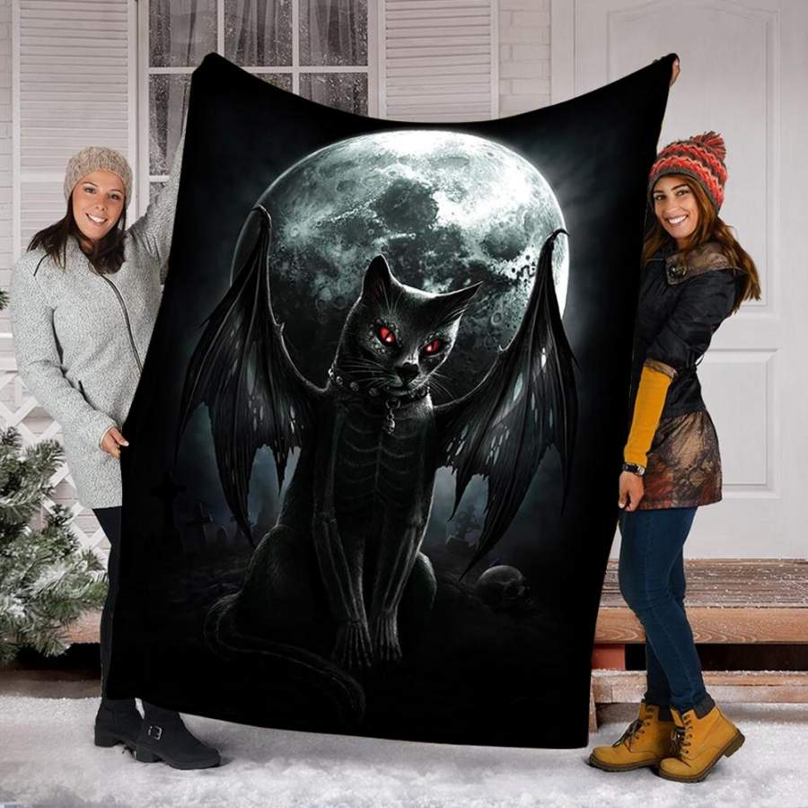 Custom Blanket Vamp Cat Blanket – Fleece Blanket