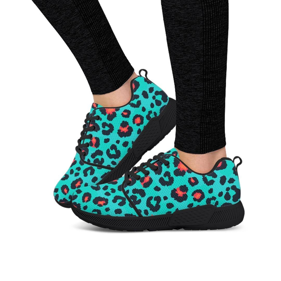 Teal Leopard Women’S Athletic Shoes