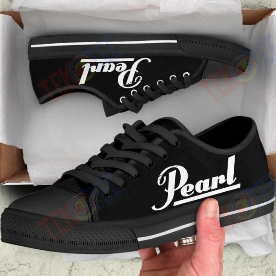 Mens Womens Pearl Drum Logo Converse Low Top Shoes Custom Print Footwear Convers Sneakers TMT944