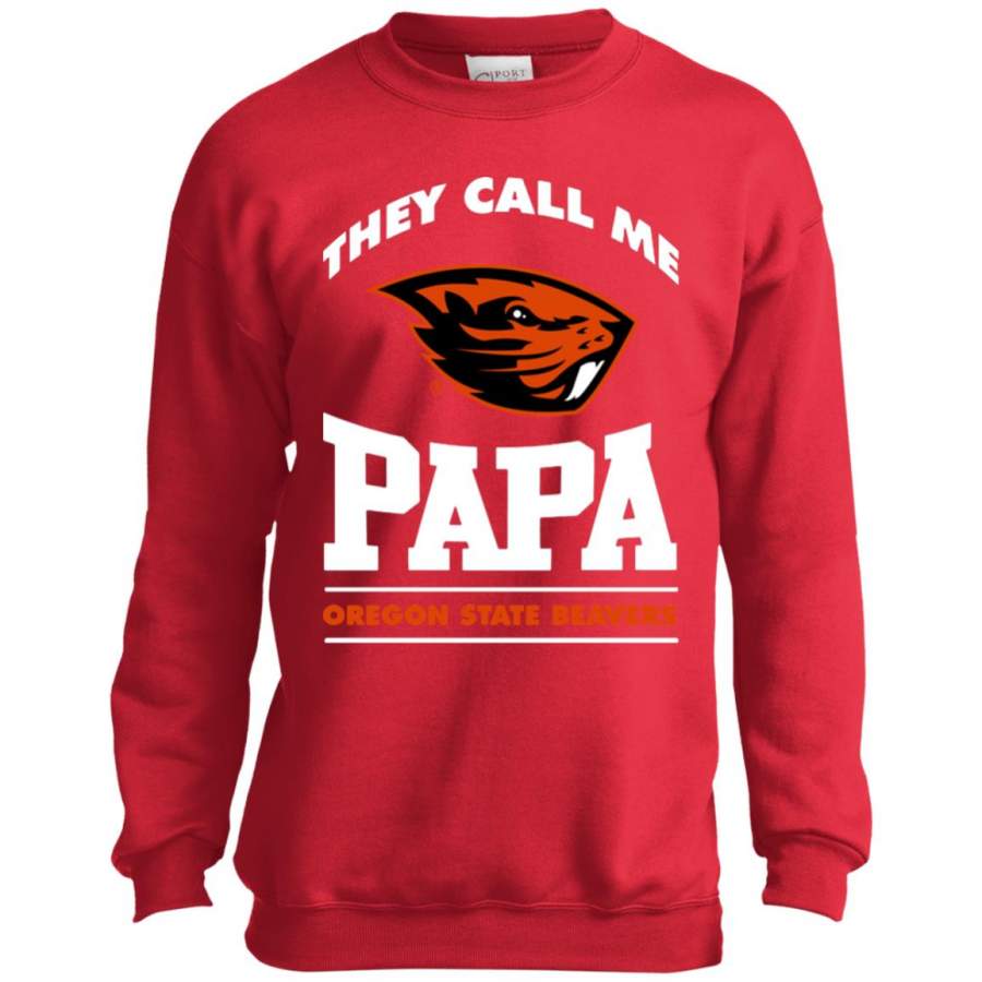 They Call Me Papa Oregon State Beavers Youth Kids Sweatshirt