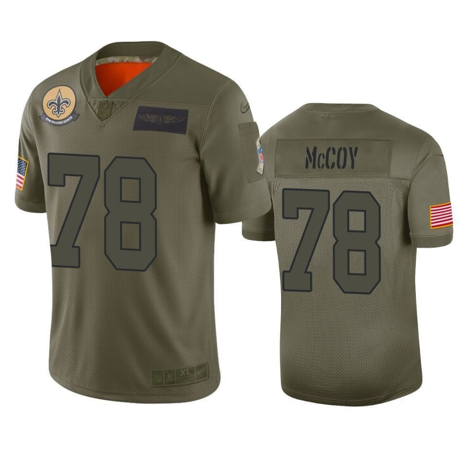 New Orleans Saints Erik Mccoy Camo 2021 Salute To Service Limited 3D Jersey