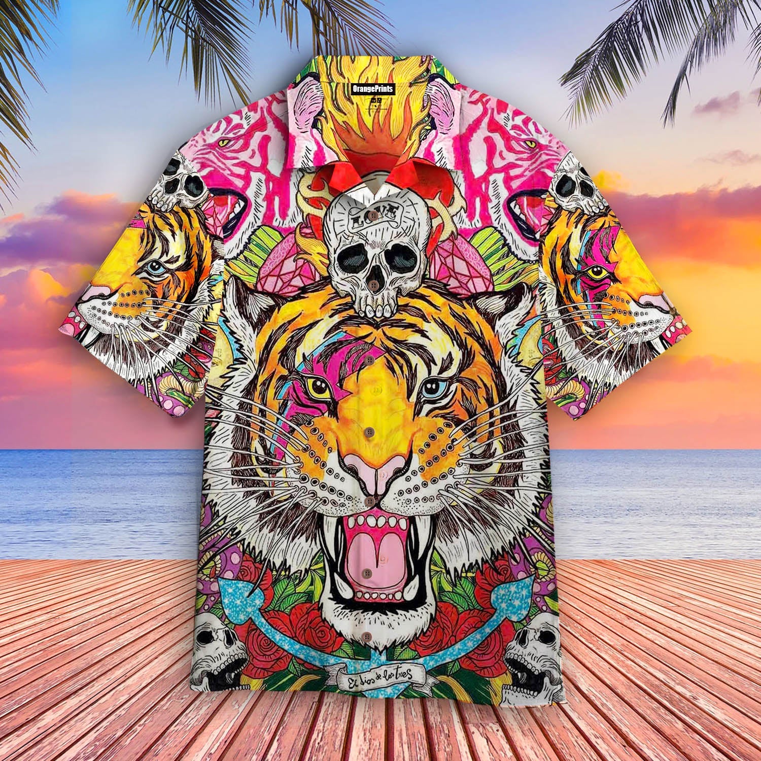 Skull Tiger Hawaii Shirt For Men Women Ha63329