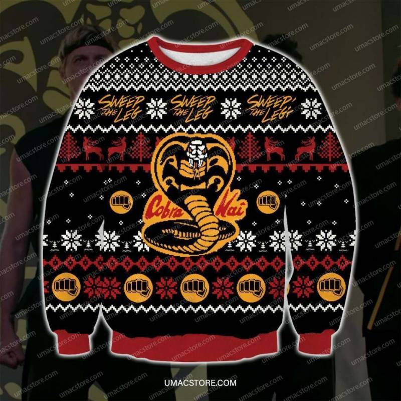 The Karate Kid 0609 V1 Knitting Pattern 3D Print Ugly Christmas Sweatshirt