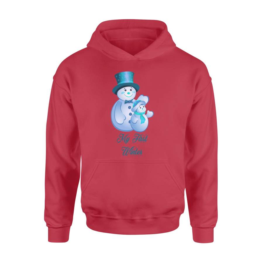 Christmas Gift Idea Blue Two Olaf One Big And One Little My First Winter (2) – Standard Hoodie