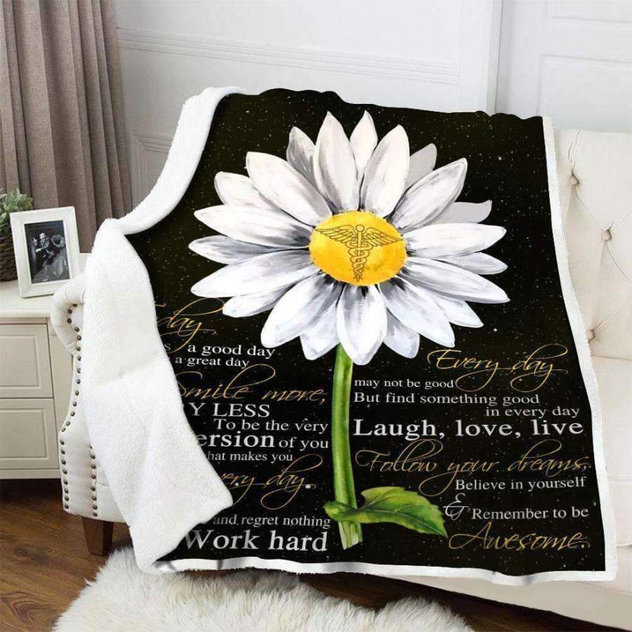 Medical Symbol Blanket Giving Nurse Love Laugh Live