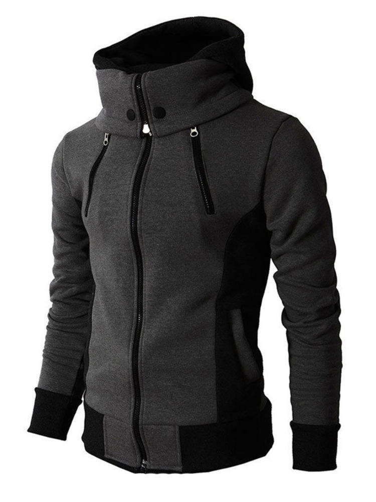 2022 New Men’s Hooded Zippered Sweater Casual Autumn Winter Jacket Sports Outdoor Men’s Coat alx