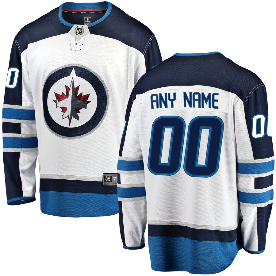 Winnipeg Jets Fanatics Branded Away Breakaway Custom Jersey – White