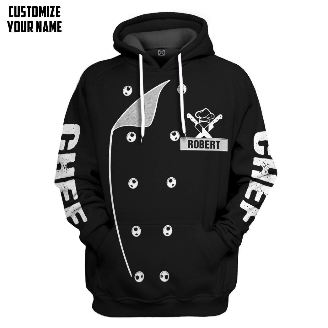 3D Chef Black Uniform 5 Things Custom Name Tshirt Hoodie Apparel