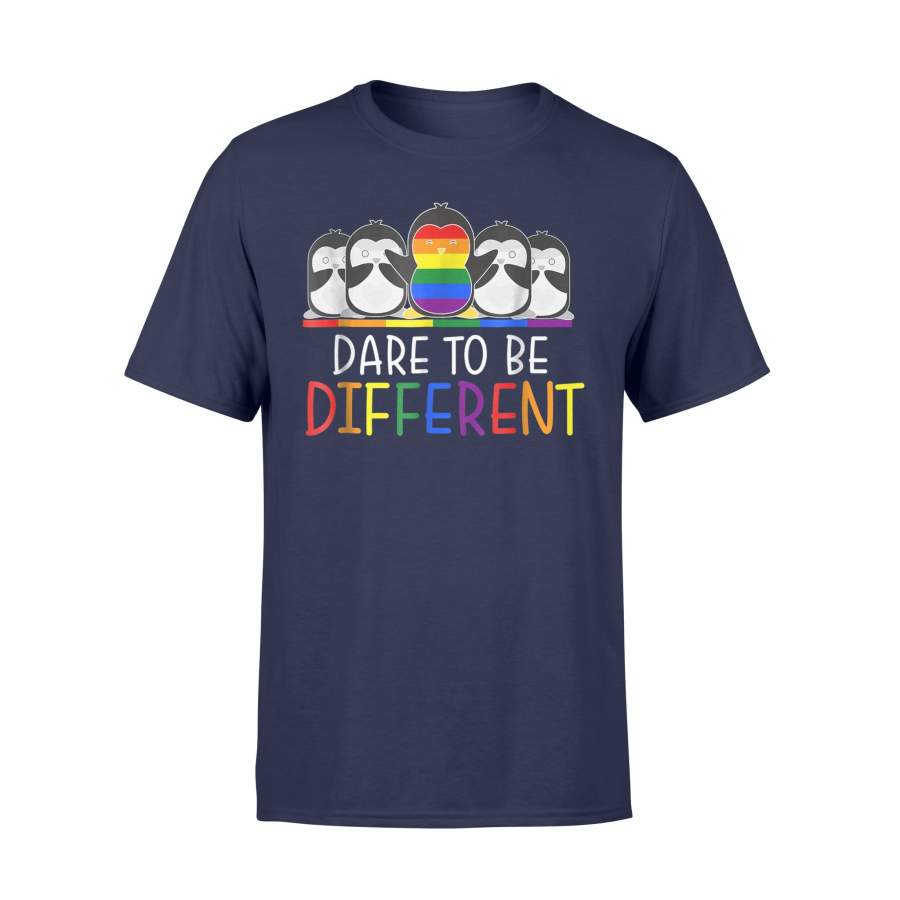 Cute Penguin Dare To Be Different LGBT Gay T Shirt