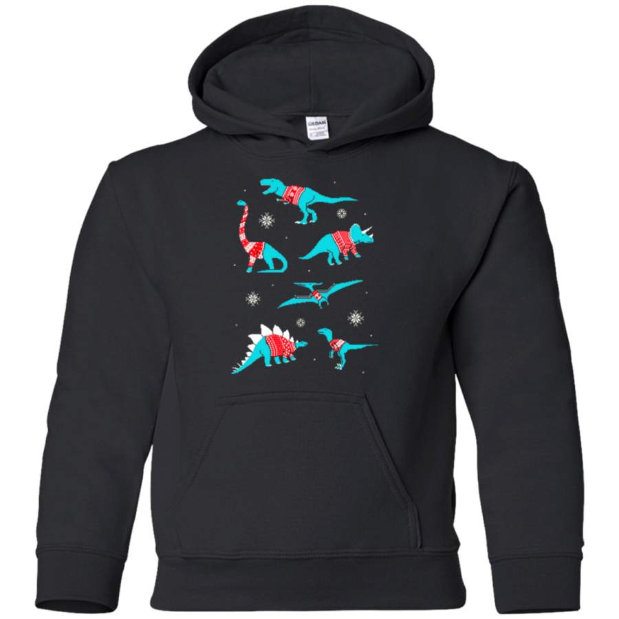 AGR Dinos In Sweaters Youth Pullover Hoodie