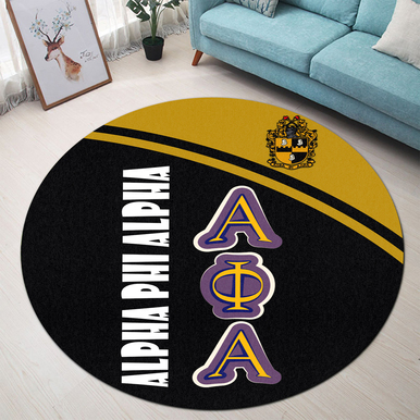 Alpha Phi Alpha Round Rug – Fraternity Curve Version Round Rug