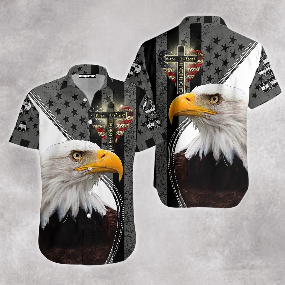 Eagle One Nation Under God Hawaii Shirt For Men And Women Ha104172