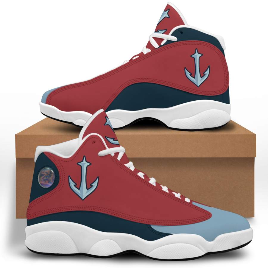 Seattle Kraken Air Jordan 13 Sneakers Kraken Anchor Logo