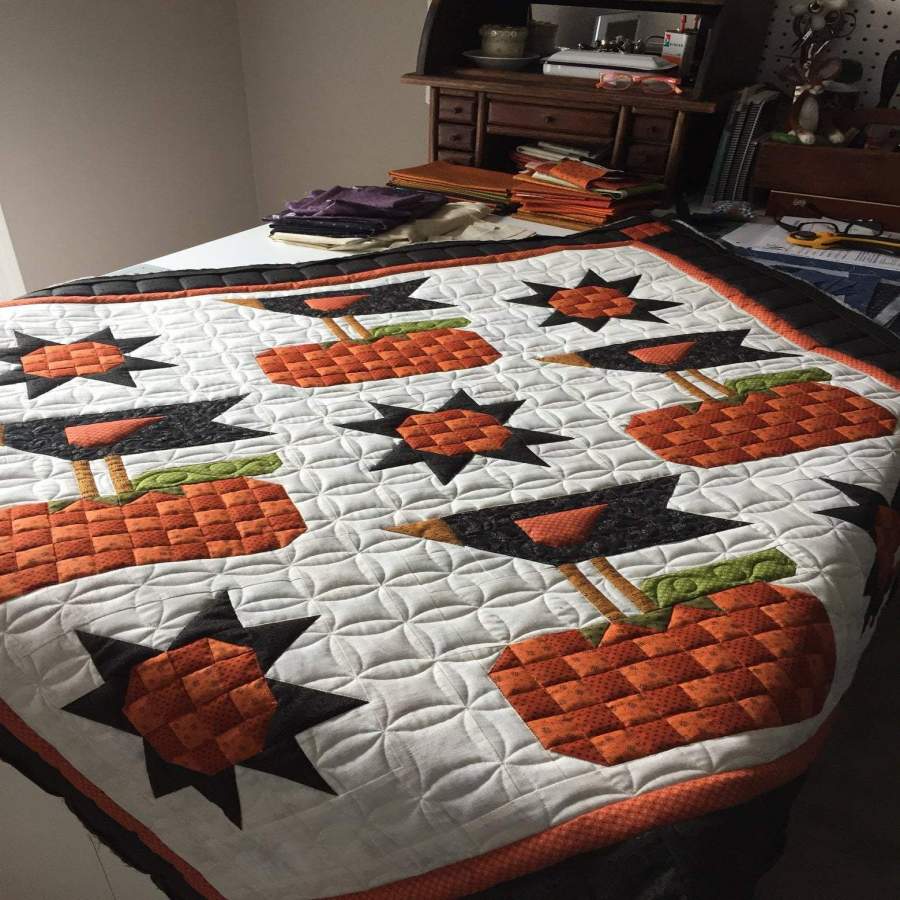 Halloween – MP0110 – Halloween – Crow Pattern Patch –  Quilt