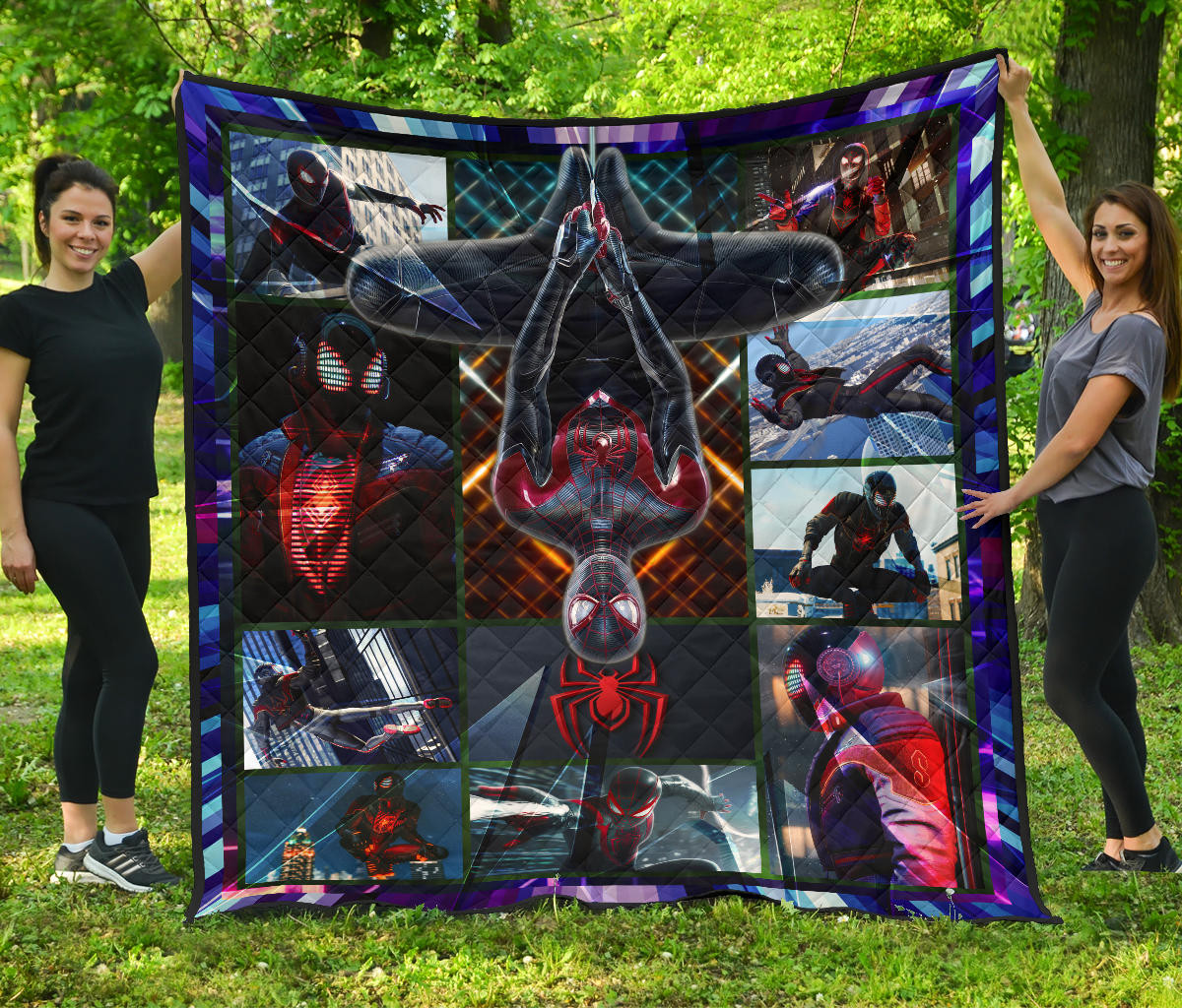 Spider Man Miles Gonzalo Morales Comic Premium Quilt Blanket Movie Home Decor Custom For Fans Nt042802