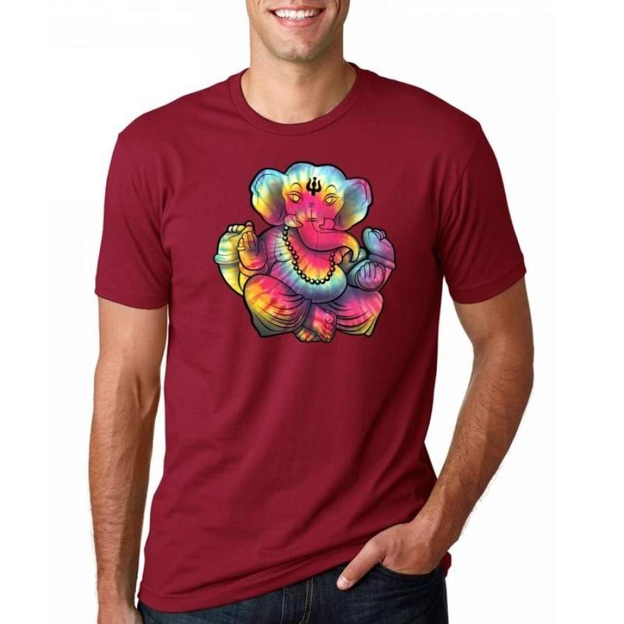 Mens  Ganesha Hip Hop Elephant  Cotton T-Shirt T Shirts Men Fashion  Casual Solid Color T Shirt