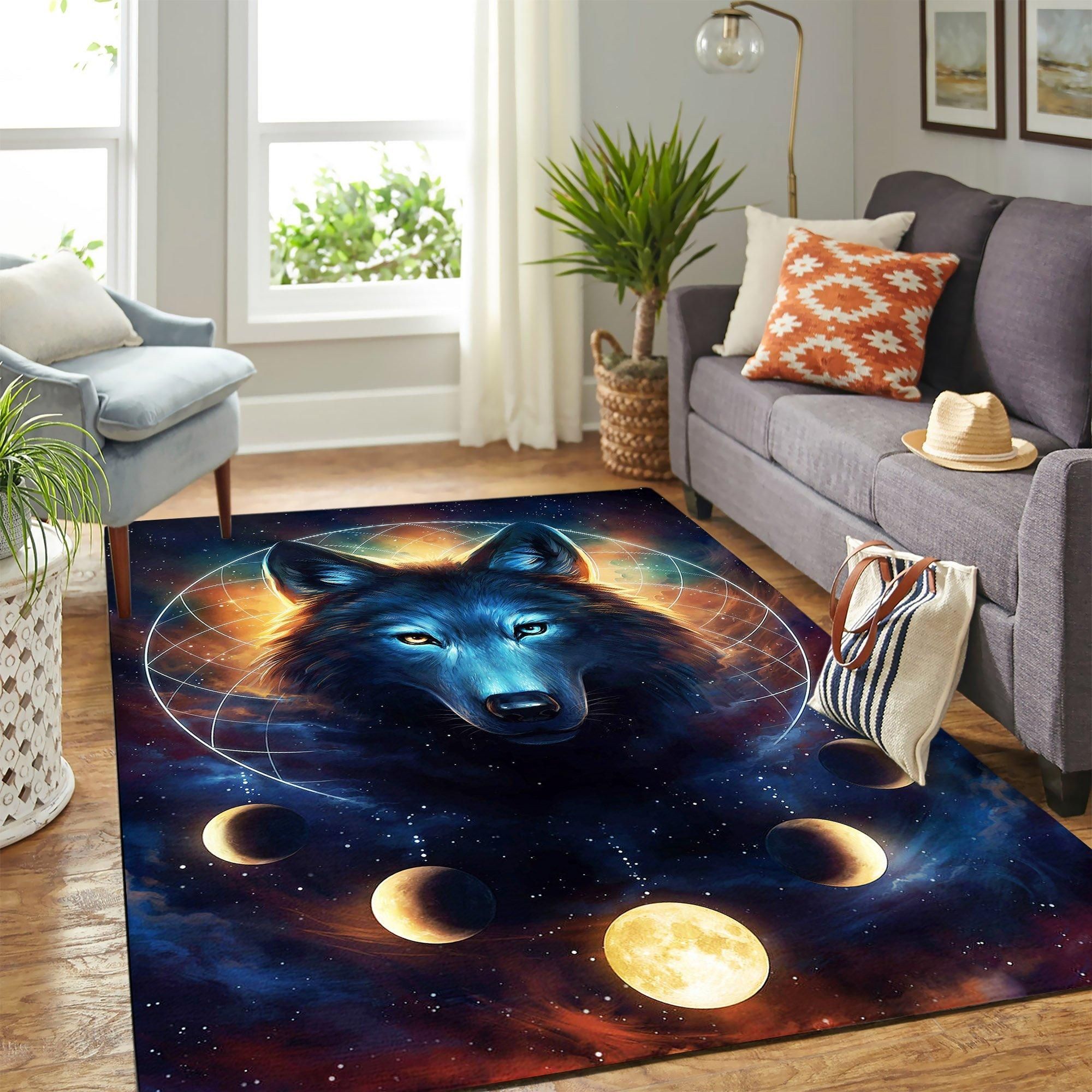 Wolf Galaxy Area Rug Geeky Carpet – home decor – Bedroom Living Room decor