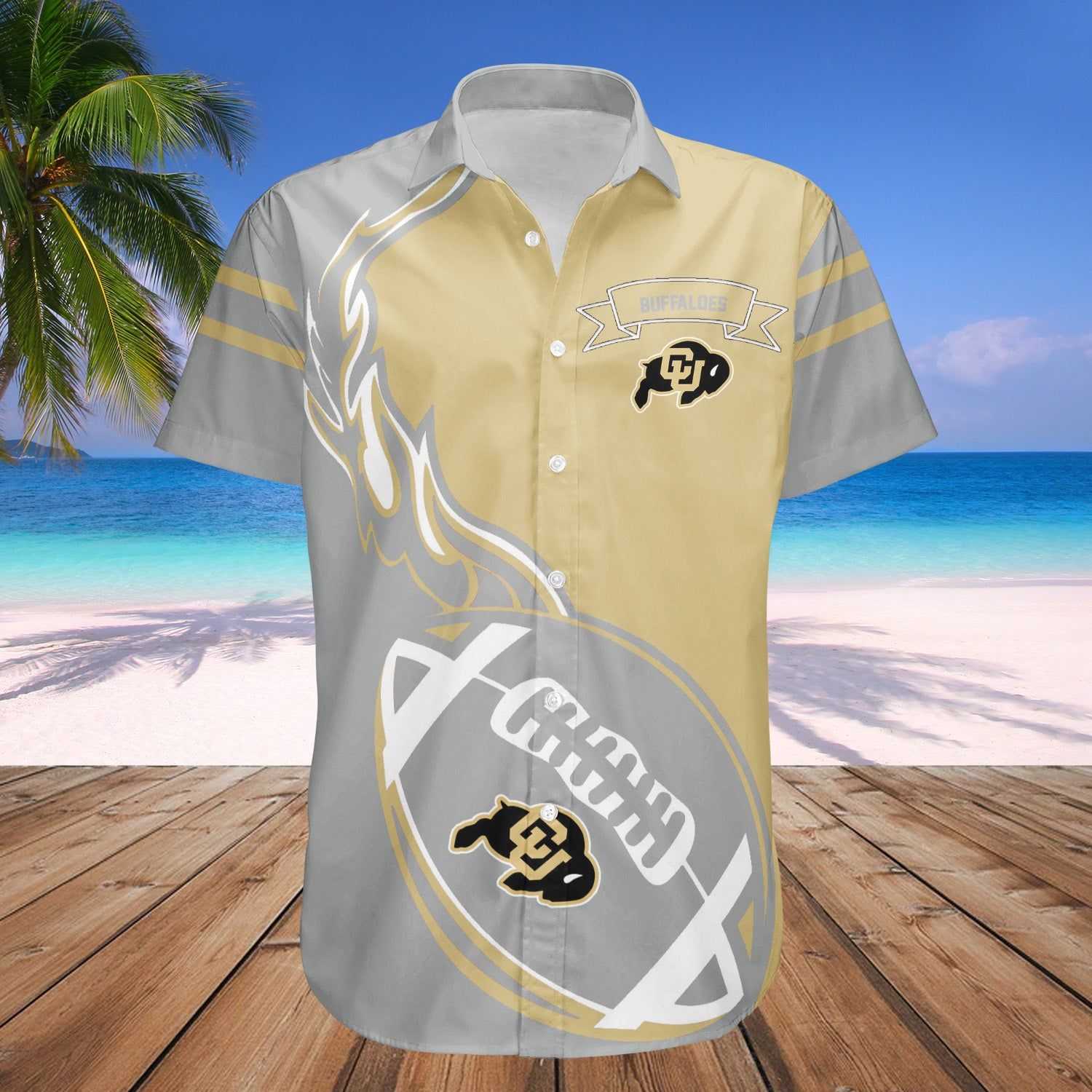 Colorado Buffaloes Hawaii Shirt Flame Ball – NCCA