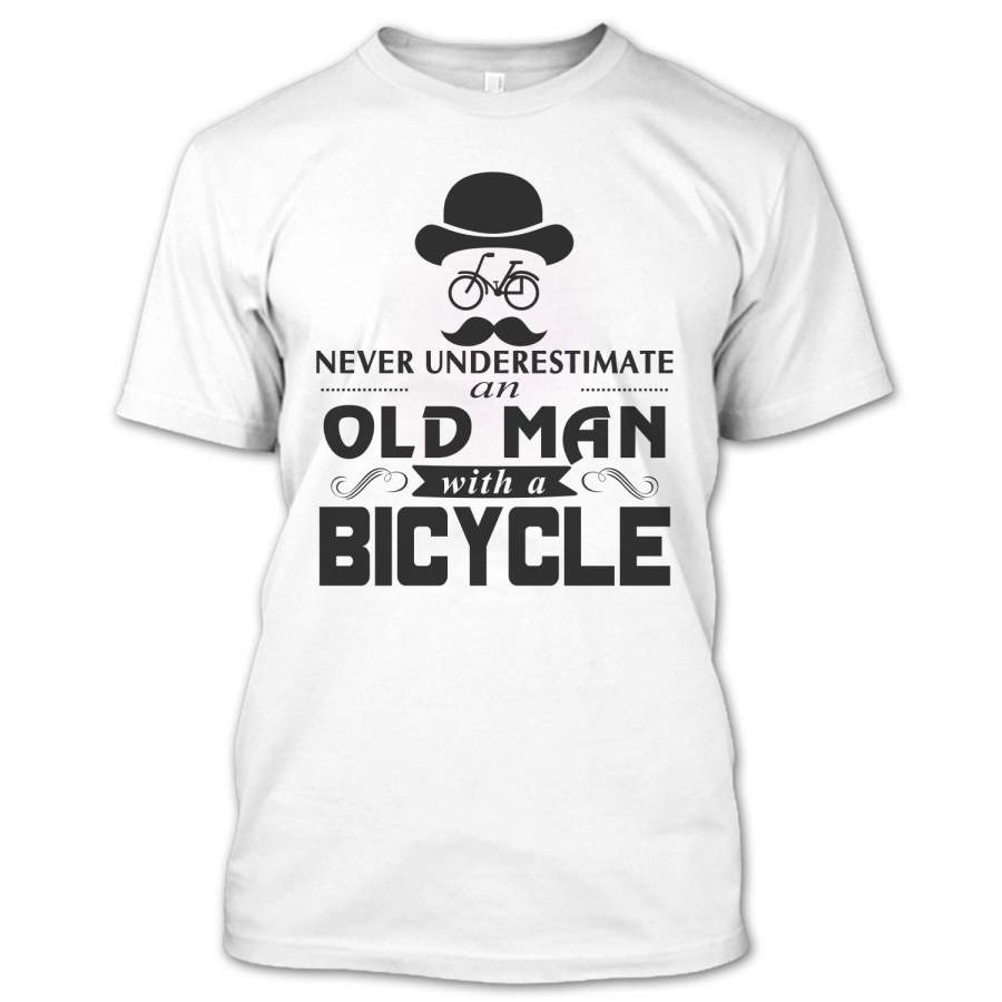 Be Nice To An Old Man With A Bicycle T Shirt, Riding Bicycle Shirt