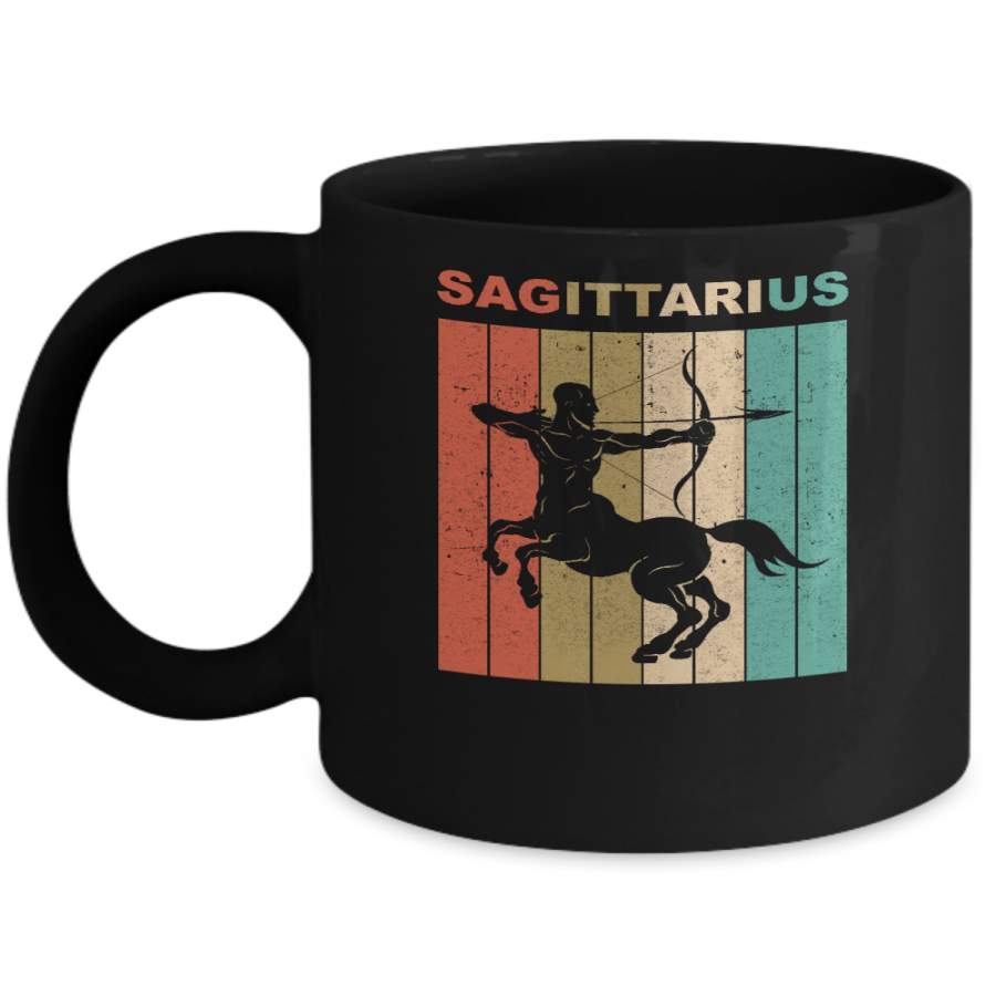 Vintage Sagittarius Zodiac November December Birthday Gift Mug