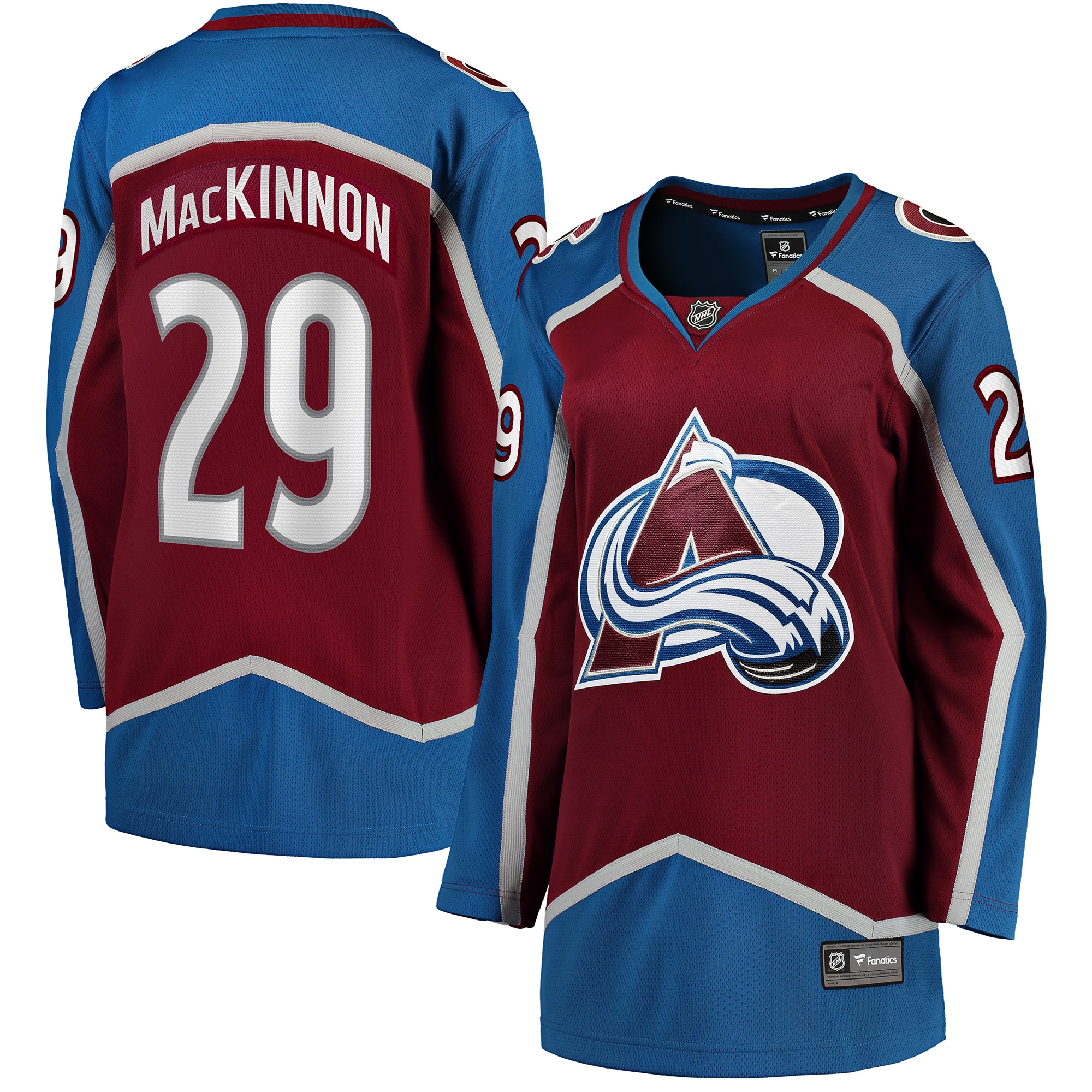 Nathan MacKinnon Colorado Avalanche Branded Women's Home Breakaway Player Jersey – Maroon