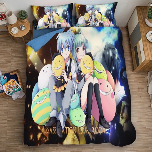 Assassination Classroom Korosensei 8 Duvet Cover Pillowcase Home Decor 3D Bedding Set