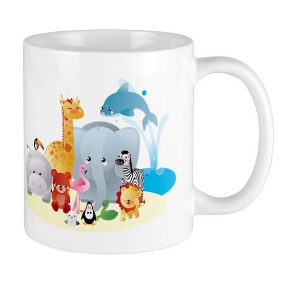 12 Colorful Zoo Animals Mug