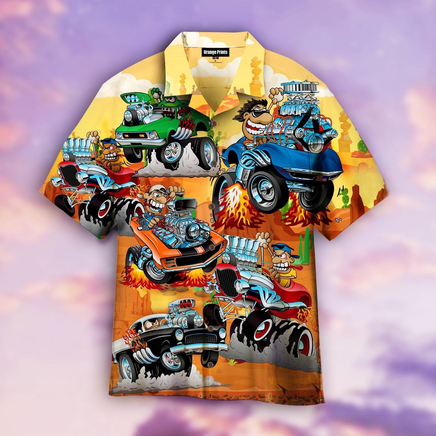 Classic Car With Funny Driver Hawaii Shirt For Men Women Ha22985