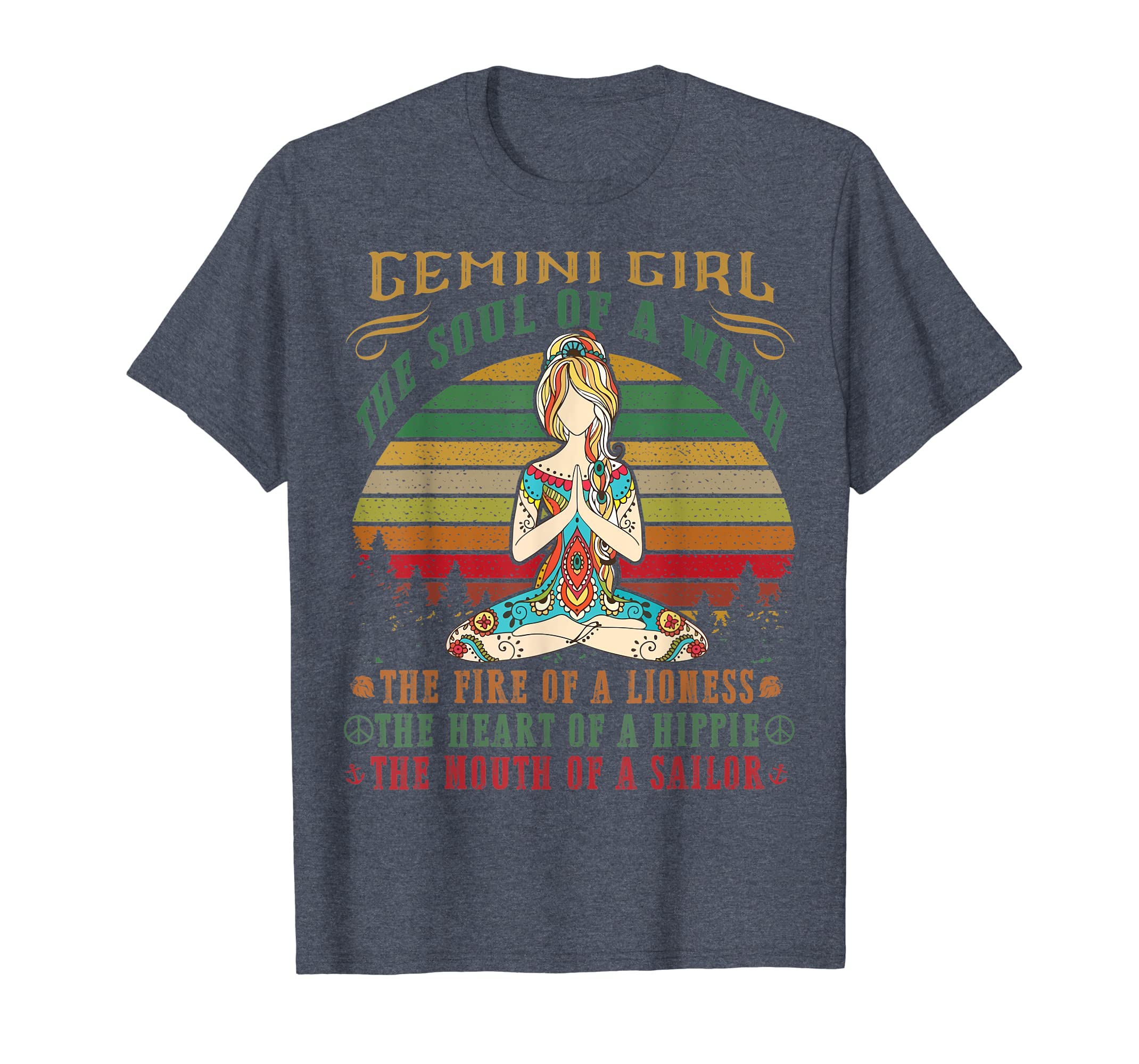 Gemini Girl Tshirt For Yoga Black Women Birthday Gifts