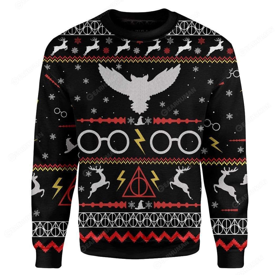 Gearhumans Custom Hp Ugly Christmas Christmas Sweater Jumper