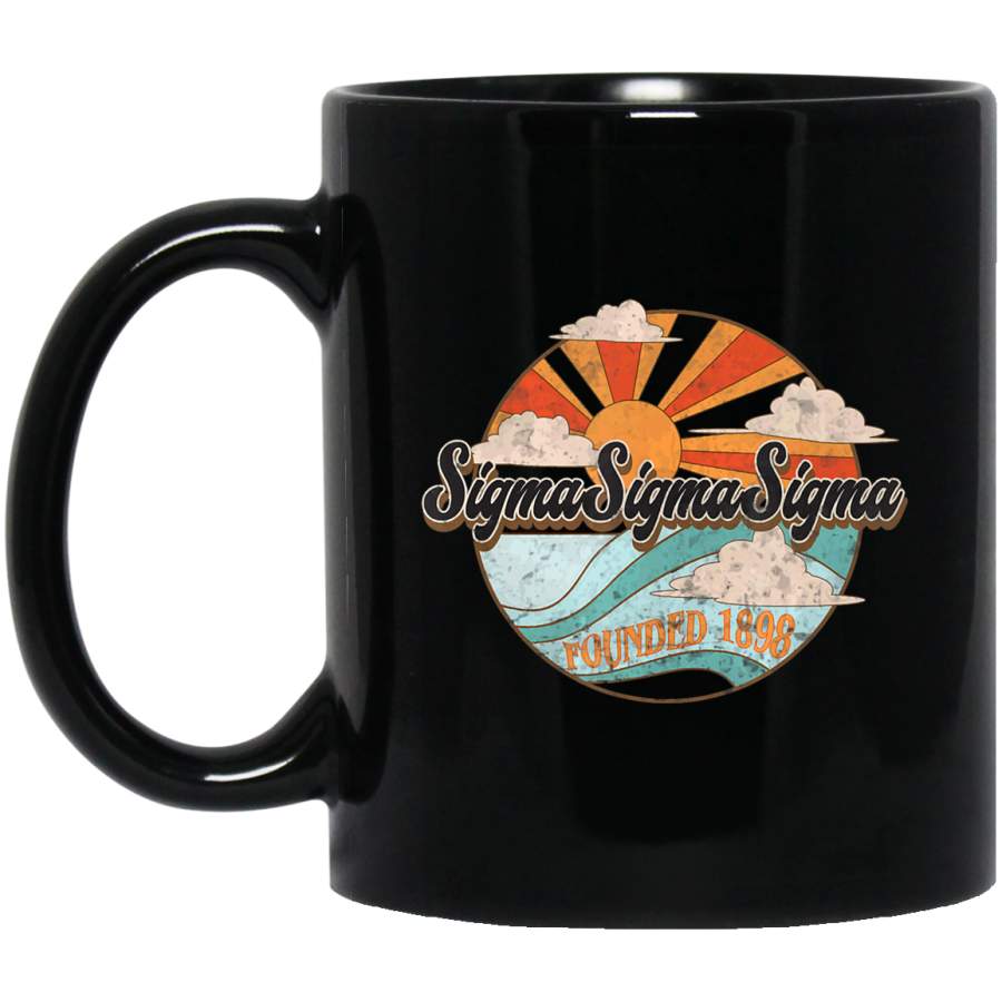 Tri Sigma Sigma Sigma Pledge Rush Sorority Vintage Sun Cloud Coffee Mug