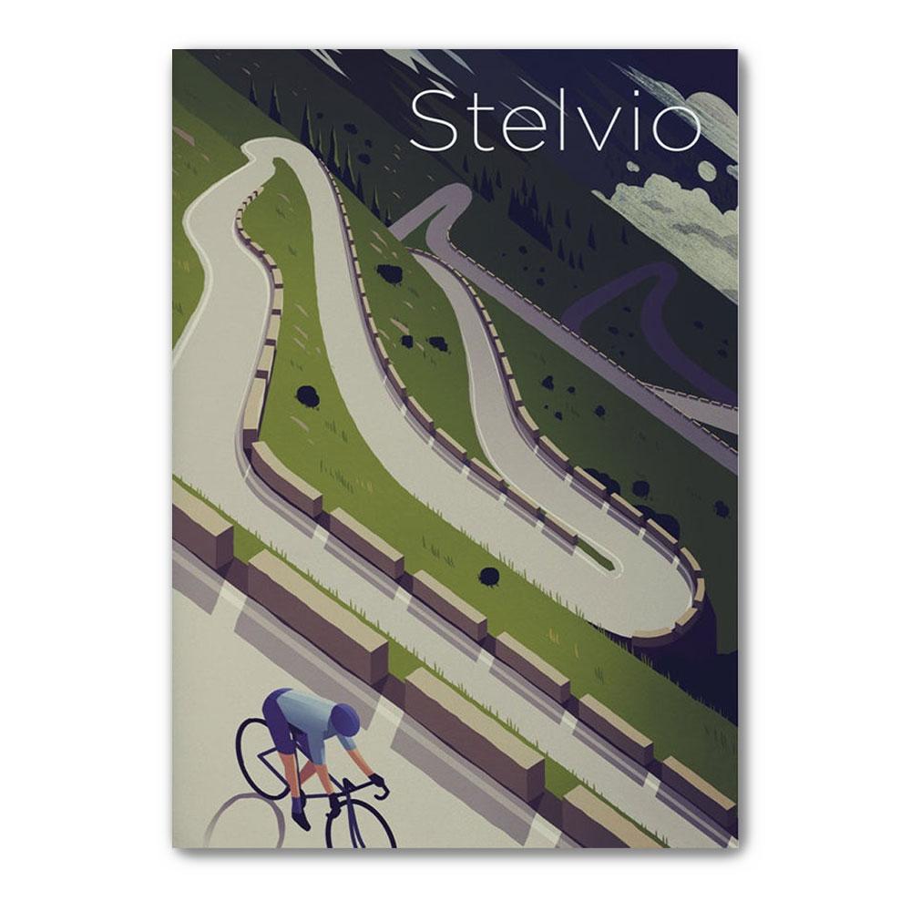 Poster Canvas Passo Dello Stelvio Print – Cycling Print – Cycling Souvenir Gift For Cyclist Poster Wall Decor, Poster Gift Decor Home Decor Wall Art Visual Art