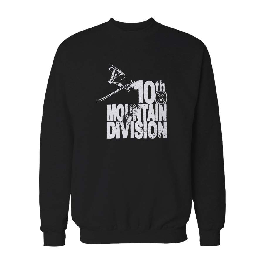 Colorado Ski History 10th Mountain Division World War 2 Graphic Gifts Army Veteran Downhill Skiing Leadville Sweatshirt T-Shirt