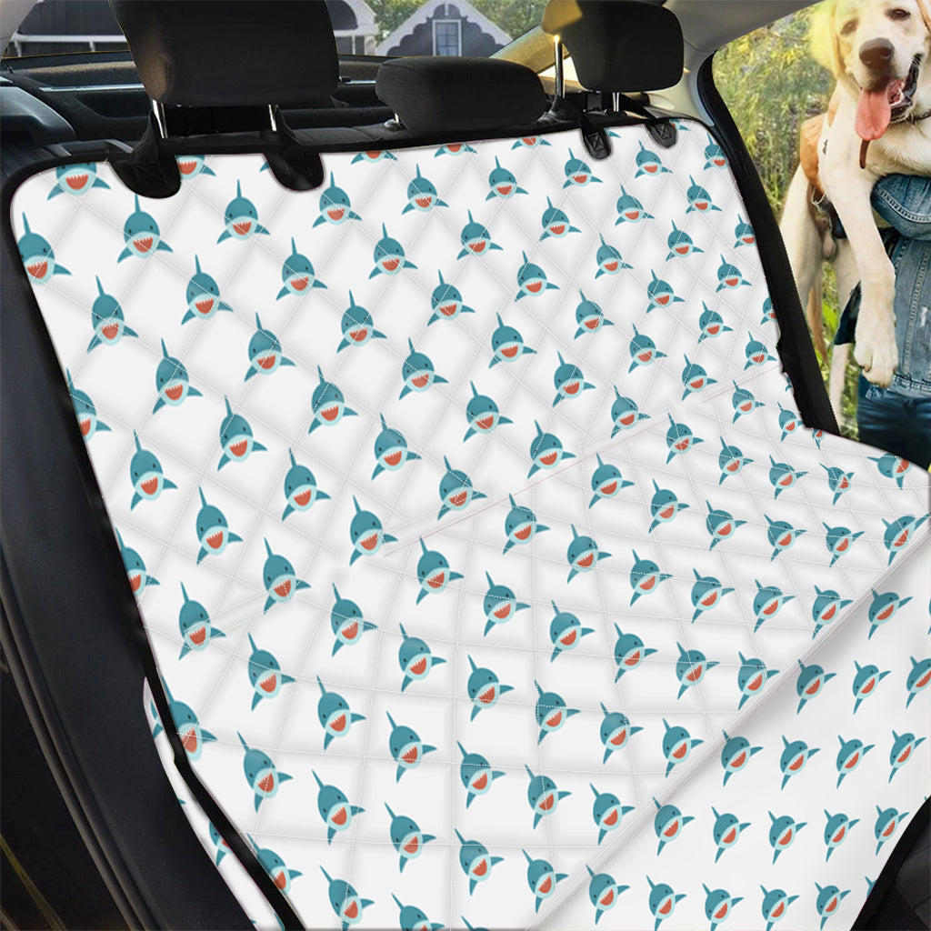 Smiley Shark Pattern Print Pet Car Back Seat Cover