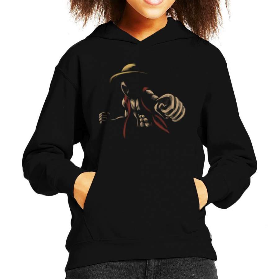 Elastic Pirate Monkey D Luffy One Piece Kid’s Hooded Sweatshirt