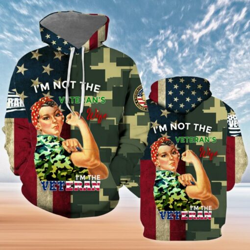 I’M Not The Veteran’S Wife I’M The Veteran 3D All Over Print Shirts For Men & Women, Happy Veteran Memorial 3D Shirts, Veteran Day